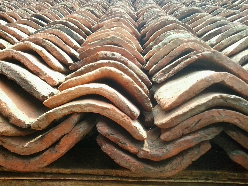 Terracotta clay roof tiles