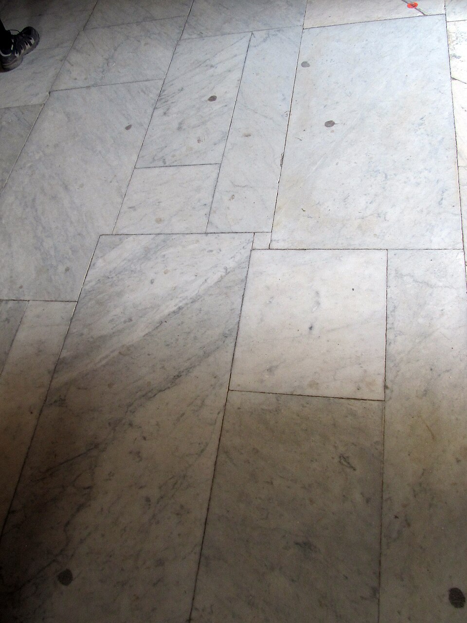 Polished white marble